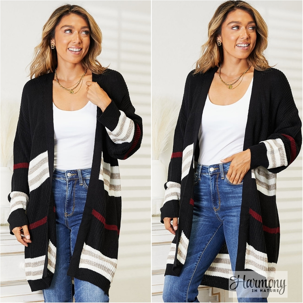 City Lines Open Front Cardigan